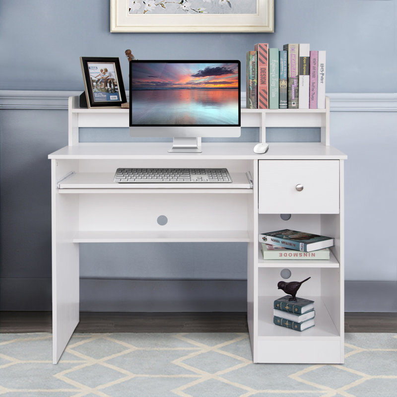 Red Barrel Studio® 42 Inch Writing Computer Desk With Keyboard Tray